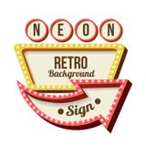 Uitstekend Nacht 3D reclameteken stock illustratie Uitstekend Nacht 3D reclameteken stock illustratie