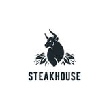 Uitstekend Vee Steakhouse/Rundvlees de inspiratie van het embleemontwerp Het embleem van het grillrestaurant stock illustratie Uitstekend Vee Steakhouse/Rundvlees de inspiratie van het embleemontwerp Het embleem van het grillrestaurant stock illustratie