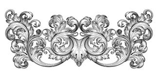 Uitstekende barokke het ornamentvector van de kaderrol Royalty-vrije Stock Foto's Uitstekende barokke het ornamentvector van de kaderrol Royalty-vrije Stock Foto's