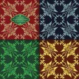 Uitstekende bloemenpatronen Naadloze textuur voor behang, textiel, verpakking Gouden damastornament Doorwevende bloemen en blader vector illustratie Uitstekende bloemenpatronen Naadloze textuur voor behang, textiel, verpakking Gouden damastornament Doorwevende bloemen en blader vector illustratie