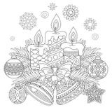 Uitstekende Kerstmisdecoratie voor groetkaart royalty-vrije illustratie Uitstekende Kerstmisdecoratie voor groetkaart royalty-vrije illustratie
