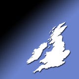 UK And Ireland Outline Map Royalty Free Stock Photo