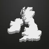 UK Map In Gray On A Black Background 3d Stock Photography UK Map In Gray On A Black Background 3d Stock Photography