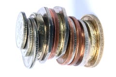 UK Mixed Coin Stack Royalty Free Stock Images UK Mixed Coin Stack Royalty Free Stock Images