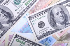 Ukrainian Hryvnia And The American Dollars Stock Image