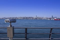 Ukuwa nazwę działający jawny obuocznego dennym przegapia bosphorus fotografia royalty free Ukuwa nazwę działający jawny obuocznego dennym przegapia bosphorus fotografia royalty free