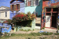 Ulicy Valparaiso, Vina Del Mącący, Chile Zdjęcie Stock Ulicy Valparaiso, Vina Del Mącący, Chile Zdjęcie Stock