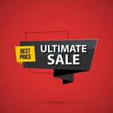Ultimate sale banner template in business origami style