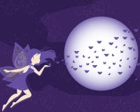 Ultra violet purple fairy vector background