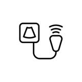 Ultrasound device icon on white background vector illustration Ultrasound device icon on white background vector illustration