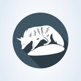 Um Aardwolf na ?frica meridional Ilustra??o do vetor do aardwolf isolada no fundo branco ilustração royalty free Um Aardwolf na ?frica meridional Ilustra??o do vetor do aardwolf isolada no fundo branco ilustração royalty free