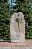Um monumento aos agentes da polícia perdidos, Kaliningrad imagens de stock Um monumento aos agentes da polícia perdidos, Kaliningrad imagens de stock