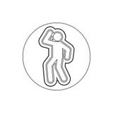 um traço de giz do ícone do assassinato Elemento do crime para o conceito e o ícone móveis dos apps da Web Linha fina ícone para ilustração royalty free um traço de giz do ícone do assassinato Elemento do crime para o conceito e o ícone móveis dos apps da Web Linha fina ícone para ilustração royalty free