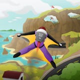 Uma competição do voo de Wingsuit ilustração do vetor Uma competição do voo de Wingsuit ilustração do vetor