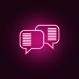 uma comunica??o borbulha ?cone Elementos da conversa??o e da amizade nos ?cones de n?on do estilo ?cone simples para Web site, de ilustração royalty free uma comunica??o borbulha ?cone Elementos da conversa??o e da amizade nos ?cones de n?on do estilo ?cone simples para Web site, de ilustração royalty free