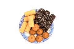 Uma placa de cookies pequenas imagens de stock royalty free Uma placa de cookies pequenas imagens de stock royalty free