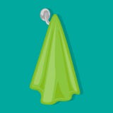 Uma toalha pesa no suporte de toalha Ilustração do vetor ilustração do vetor Uma toalha pesa no suporte de toalha Ilustração do vetor ilustração do vetor