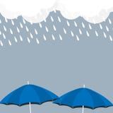 2 umbrella rain drop sky cloud vector vector illustration 2 umbrella rain drop sky cloud vector vector illustration