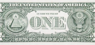 Un cierre de la parte posterior de Bill de dólar para arriba Un cierre de la parte posterior de Bill de dólar para arriba