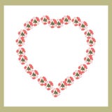 Un corazón redondo floral de flores coralinas de moda dulces tales como amapolas libre illustration Un corazón redondo floral de flores coralinas de moda dulces tales como amapolas libre illustration