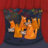 Un coro de los zorros del canto Imágenes de archivo libres de regalías Un coro de los zorros del canto Imágenes de archivo libres de regalías