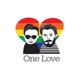 Un ejemplo del vector del amor símbolo gay del corazón del arco iris stock de ilustración Un ejemplo del vector del amor símbolo gay del corazón del arco iris stock de ilustración