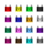 Un ensemble de fusibles électroniques illustration stock Un ensemble de fusibles électroniques illustration stock