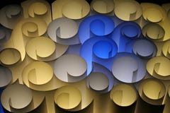 Un estratto colourful di colore marrone giallo blu di rotazioni di carta Immagine Stock Libera da Diritti Un estratto colourful di colore marrone giallo blu di rotazioni di carta Immagine Stock Libera da Diritti