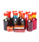 Un groupe d'additifs de couleur de nourriture I images libres de droits Un groupe d'additifs de couleur de nourriture I images libres de droits