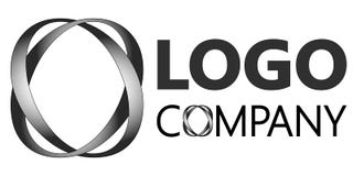 Un'illuminazione realistica intrecciante di due lettere o nel logo 3D illustrazione di stock Un'illuminazione realistica intrecciante di due lettere o nel logo 3D illustrazione di stock
