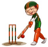 Un jugador masculino del grillo ilustración del vector Un jugador masculino del grillo ilustración del vector