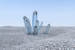 Un mazzo del cristallo magico blu si riunisce insieme, rappresentazione 3d illustrazione di stock Un mazzo del cristallo magico blu si riunisce insieme, rappresentazione 3d illustrazione di stock