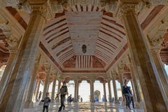 Un pabellón en Amber Fort, Jaipur, Rajasthán fotos de archivo Un pabellón en Amber Fort, Jaipur, Rajasthán fotos de archivo