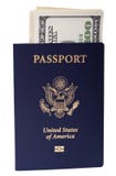 Passeport et argent liquide des Etats-Unis Image stock Passeport et argent liquide des Etats-Unis Image stock