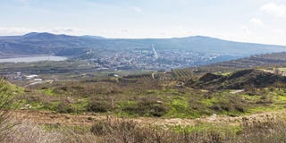 Un pueblo del Druze en Golan Heights en Israel imágenes de archivo libres de regalías Un pueblo del Druze en Golan Heights en Israel imágenes de archivo libres de regalías