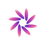 Un rose modifié, logo pourpre de fleur de tulipe illustration stock Un rose modifié, logo pourpre de fleur de tulipe illustration stock