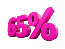 Un segno rosa di 65 per cento royalty illustrazione gratis Un segno rosa di 65 per cento royalty illustrazione gratis