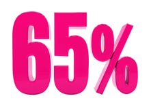 Un segno rosa di 65 per cento royalty illustrazione gratis Un segno rosa di 65 per cento royalty illustrazione gratis