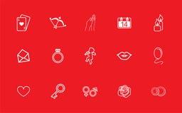 Un sistema de imágenes del vector en amor stock de ilustración Un sistema de imágenes del vector en amor stock de ilustración