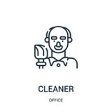 un vector más limpio del icono de la colección de la oficina L?nea fina un ejemplo m?s limpio del vector del icono del esquema libre illustration un vector más limpio del icono de la colección de la oficina L?nea fina un ejemplo m?s limpio del vector del icono del esquema libre illustration