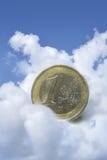 Euro nelle nuvole Fotografia Stock Euro nelle nuvole Fotografia Stock