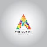 Una letra coloreó el logotipo de Triangel stock de ilustración Una letra coloreó el logotipo de Triangel stock de ilustración