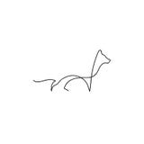 Una línea silueta del diseño del perro Galgo italiano Ilustración drenada mano del vector Foto de archivo Una línea silueta del diseño del perro Galgo italiano Ilustración drenada mano del vector Foto de archivo