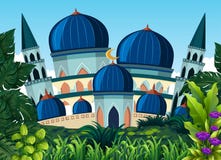 Una mezquita azul hermosa libre illustration Una mezquita azul hermosa libre illustration
