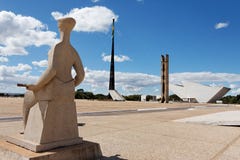 Una plaza di tre potenzi a Brasilia immagini stock libere da diritti Una plaza di tre potenzi a Brasilia immagini stock libere da diritti