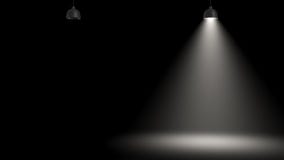 una rappresentazione 3d di due lampade di pendente con soltanto una che emette luce nell'oscurità royalty illustrazione gratis una rappresentazione 3d di due lampade di pendente con soltanto una che emette luce nell'oscurità royalty illustrazione gratis