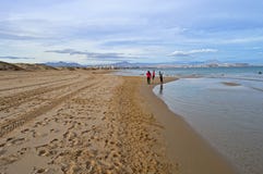 Una spiaggia calma lunga Immagine Stock Una spiaggia calma lunga Immagine Stock