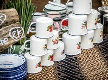 Una taza tradicional del vintage de Indonesia foto de archivo libre de regalías Una taza tradicional del vintage de Indonesia foto de archivo libre de regalías