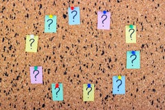uncertainty or doubt concept, question mark on a sticky note on cork bulletin board royalty free stock image uncertainty or doubt concept, question mark on a sticky note on cork bulletin board royalty free stock image