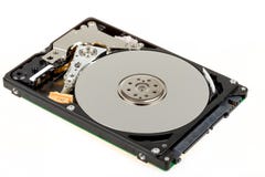 Uncovered 2,5 Inch Notebook Hard Drive Royalty Free Stock Photo